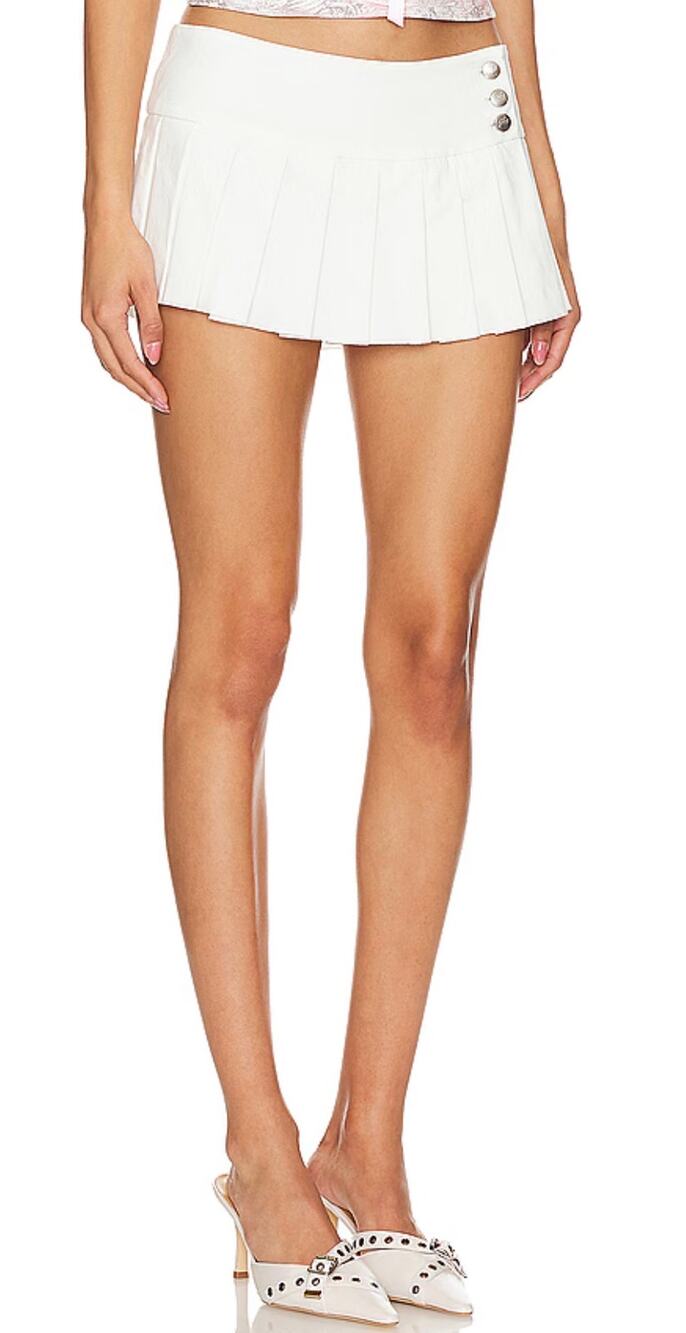 I.AM.GIA Remini Skort Pleated White Mini Skirt Women's S